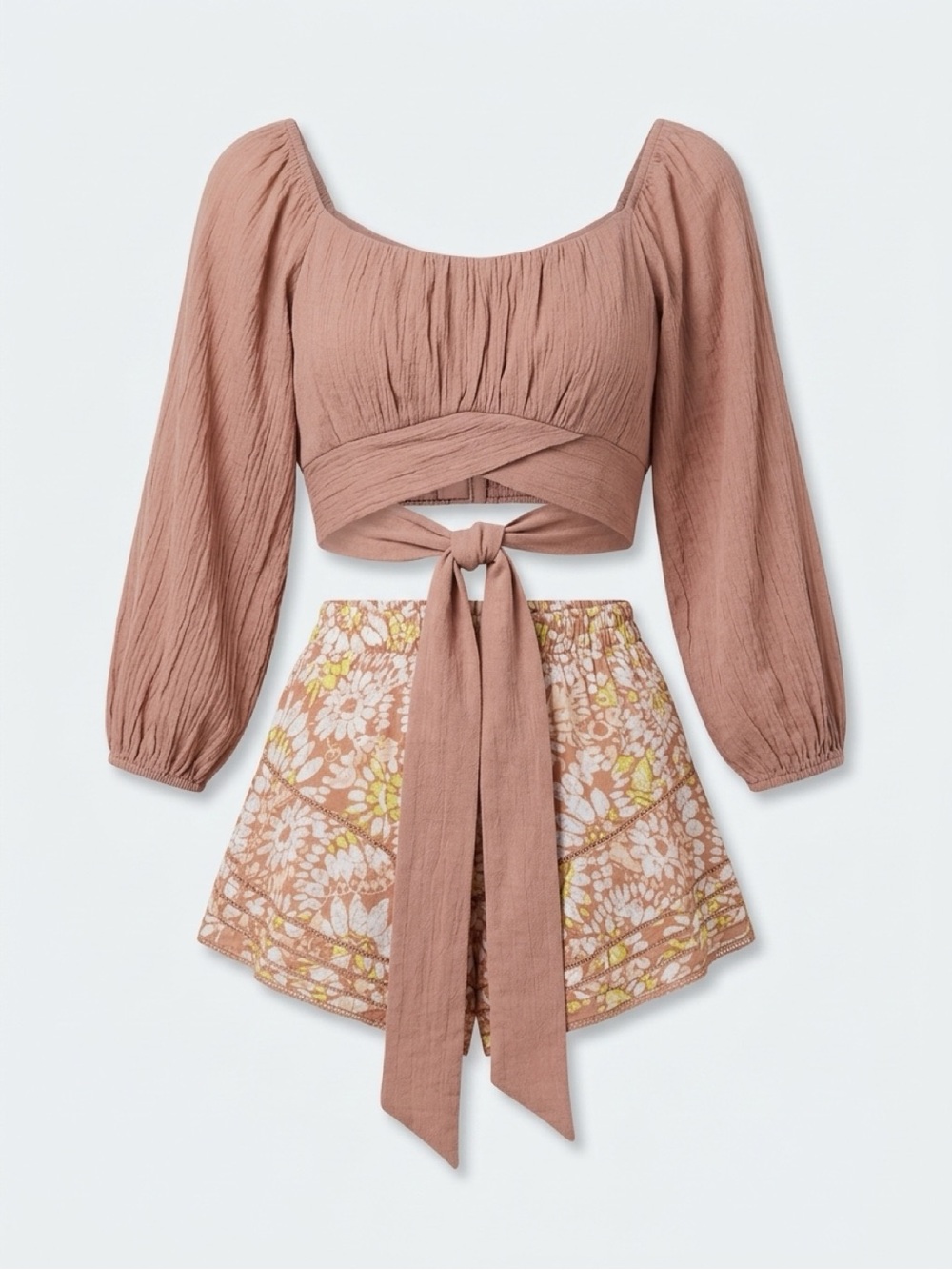 Aerie- Rock & Ruffle Skort & Bandeau Top
